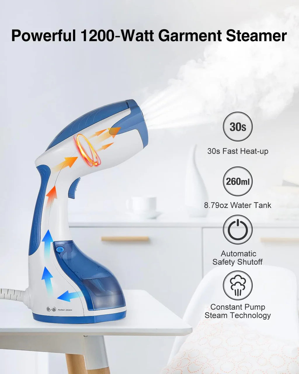 Steamer for Clothes, 1200 Watts