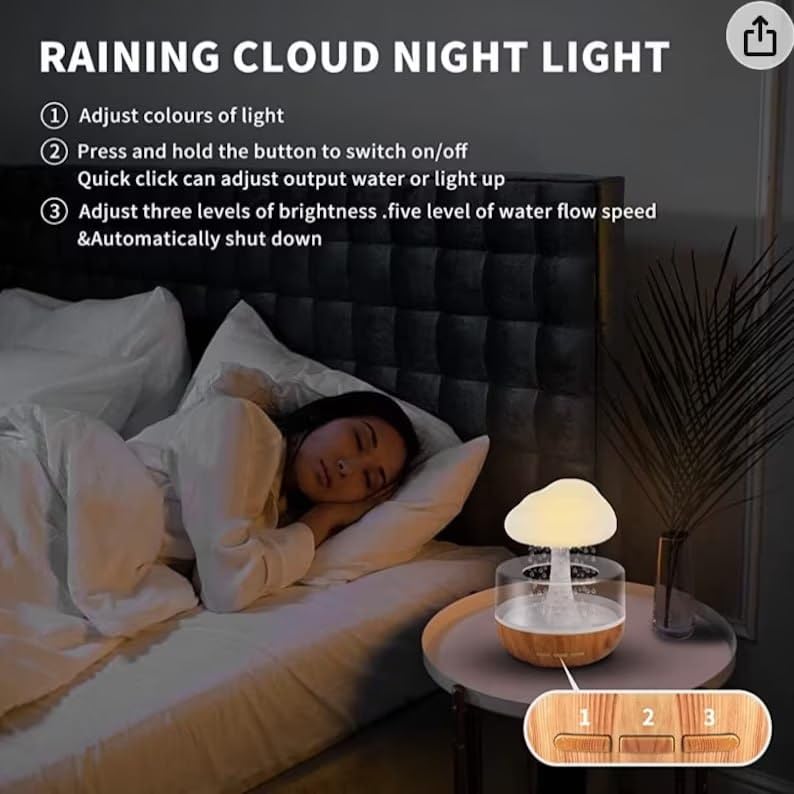 Rain Cloud Humidifier Ultrasonic Mist Maker Diffuser